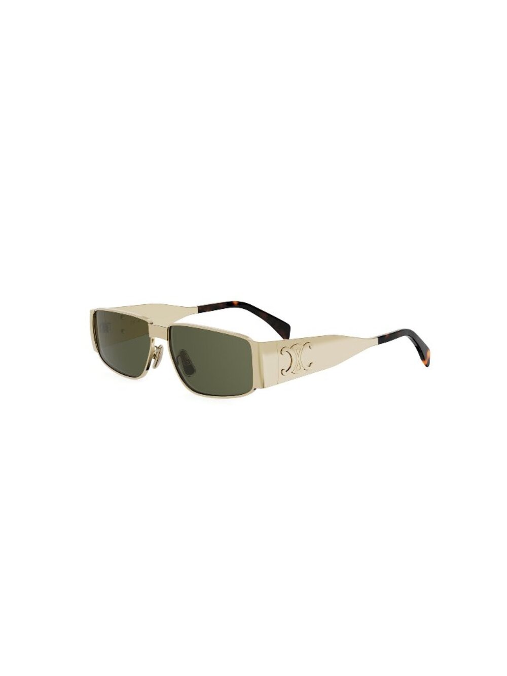 New CELINE Men's Sunglasses Metal Frame TRIOMPHE CL40325U 30N 59 Gold